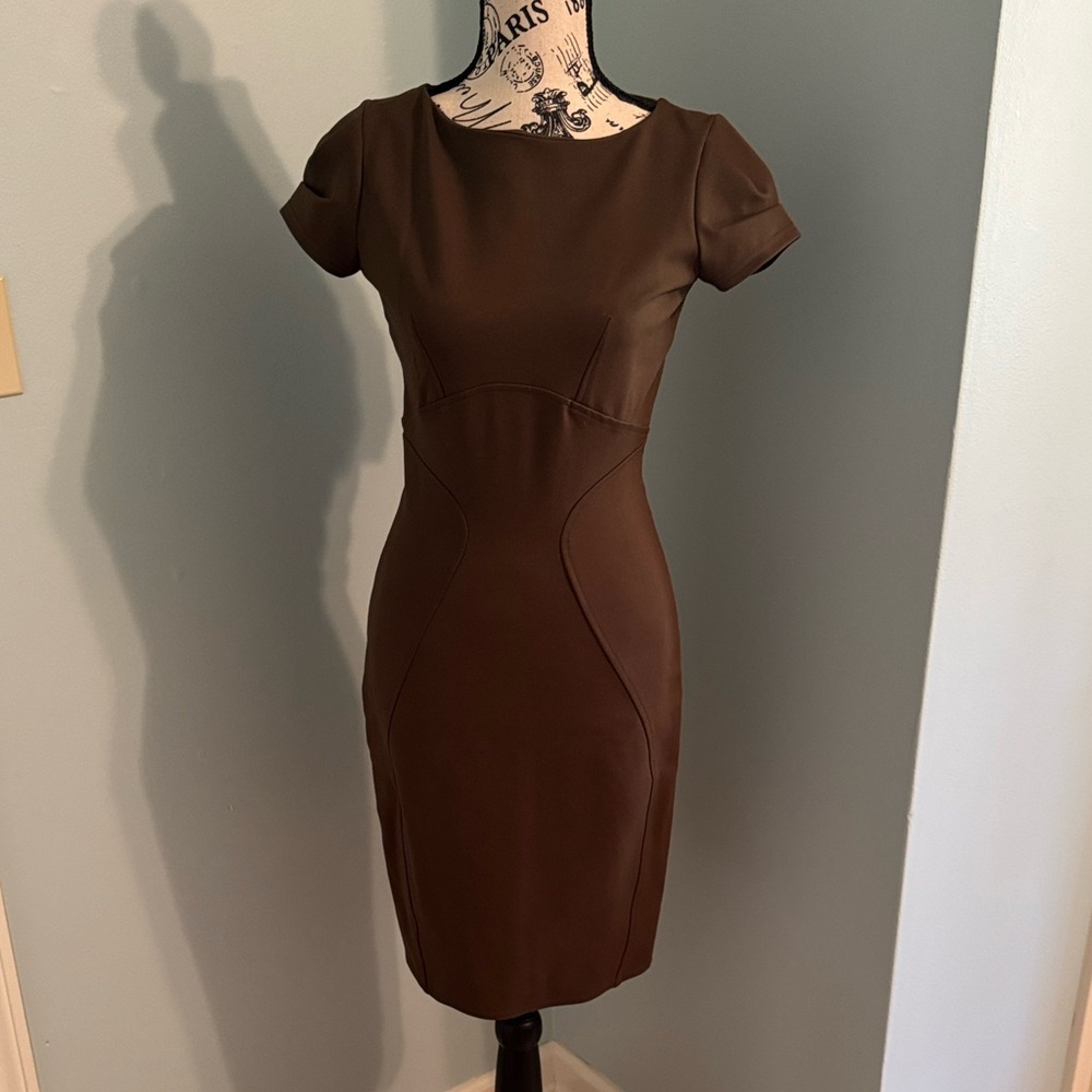 Chic Olive Colored Mini Dress